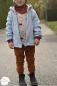 Preview: 0,5 MTR. ♥ Doubelface Baumwollfleece HELLBLAU MELANGE - 100% Baumwolle ♥