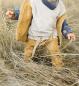Preview: 0,50 MTR. ♥ BREITCORD BAUMWOLL JERSEY - BEIGE - ELASTISCH ♥