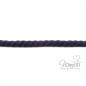 Preview: 1 MTR. ♥ XXL Gedrehte Hoodie Kordel DUNKELBLAU meliert - 12mm ♥