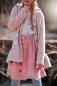 Preview: 0,5 MTR. ♥ Doubelface Baumwollfleece ROSE MELANGE - 100% Baumwolle ♥
