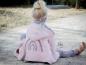 Preview: 0,5 MTR. ♥ Doubelface Baumwollfleece ROSE MELANGE - 100% Baumwolle ♥