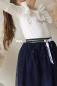 Preview: 0,5 MTR. ♥ WEICHER *HERZGLITZER*  TüLL NAVY ♥
