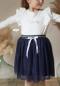 Preview: 0,5 MTR. ♥ WEICHER *HERZGLITZER*  TüLL NAVY ♥
