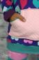 Preview: 0,5 MTR. ♥ BAUMWOLL STEPPSTOFF GRAU MELIERT  ♥