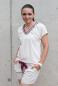 Preview: 1 MTR. GLiTTER CONTRAST STRIPES - WeiSS-GOLD - 3cm - elastisch