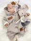 Preview: 0,5 MTR. ♥ Doubelface Baumwollfleece BEIGE MELANGE - 100% Baumwolle ♥