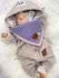 Preview: 0,5 MTR. ♥ Doubelface Baumwollfleece BEIGE MELANGE - 100% Baumwolle ♥