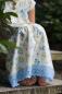 Preview: ♥1 Mtr. Wäschespitze - XXL Blütentraum 8cm - Baby Blau ♥