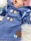 Preview: 0,5 MTR. ♥ Doubelface Baumwollfleece JEANS MELANGE - 100% Baumwolle ♥