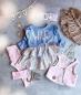 Preview: 0,50 MTR. ♥ PASTEL BLOOM LOVE JERSEY ♥
