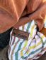 Preview: 0,50 MTR. ♥ STREIFEN JERSEY BRAUN / KHAKI  ♥