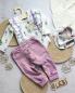 Preview: 0,5 MTR. ♥ WAFFEL STRICKJERSEY - FLOWERS FLIEDER/ROSE ♥