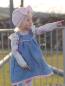 Preview: 0,50 MTR. ♥ 100% LEINEN JEANS MELIERT ♥