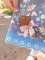 Preview: ♥1 Mtr. WäSCHESPITZE BLOOME - ZWEIFARBIG - LIGHT JEANS/WEISS - 5cm ♥ -