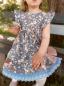 Preview: ♥1 Mtr. WäSCHESPITZE BLOOME - ZWEIFARBIG - LIGHT JEANS/WEISS - 5cm ♥ -