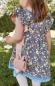 Preview: ♥1 Mtr. WäSCHESPITZE BLOOME - ZWEIFARBIG - LIGHT JEANS/WEISS - 5cm ♥ -