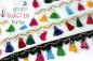 Preview: 1 MTR. ♥ HIPPIE QUASTE - SCHWARZ - GRüN-PiNK-BLau-RoT ♥