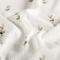 Preview: 0,5 MTR.  ♥ BAUMWOLLJERSEY POINTOILLE Lochstickerrei - BLÜMCHEN ♥