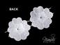 Preview: 1 Stck. ♥Spitze Blumen Applikationen mit Perle - RoSA - 4cm ♥