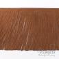 Preview: 1Mtr. ♥XL Kunstleder Fransenband BRAUN - 12cm ♥