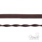 Preview: 1 MTR. ♥ Elastisches Einfassband JACQUARD - Braun - 20mm - Glänzend ♥