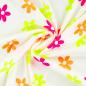Preview: 0,5 MTR. ♥ RIPPSTRICK JERSEY NEON DAISIES ♥