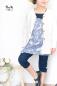 Preview: 0,5 MTR. ♥ BAUMWOLLJERSEY POINTOILLE Lochstickerrei NAVY MELIERT ♥