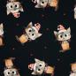 Preview: 0,5 MTR. GINGER BREAD CAT - FRENCH TERRY