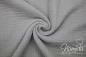 Preview: 0,5 MTR. ♥ DouBLE GAUZE - Musselin GRAU - Baumwollstoff ♥