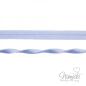 Preview: 1 MTR. ♥ Elastisches Einfassband JACQUARD - Hellblau - 20mm - Glänzend ♥