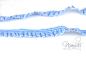 Preview: 1 MTR. ♥ Elastisches ViCHY KARO Rüschenband HeLLBLau - 19mm - Rüschengummi  ♥