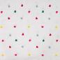 Preview: 0,5 MTR. BUNTE HERZCHEN GESTICKT AUF BAUMWoLLE