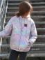 Preview: RESTSTÜCK 1,30 MTR. ♥ RAINBOW SHINY ABGESTEPPTER JACKENSTOFF - FLUOREZIEREND ♥