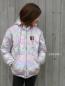 Preview: 0,5 MTR. ♥ RAINBOW SHINY ABGESTEPPTER JACKENSTOFF - FLUOREZIEREND ♥
