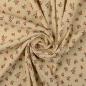 Preview: 0,5 MTR. ♥ RIPPSTRICK JERSEY  BLÜTENPOESIE NATURAL  ♥