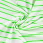 Preview: 0,50 MTR. NEON STRIPES GRÜN - FRENCH TERRY