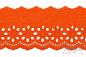 Preview: ♥1 Mtr. Wäschespitze - XXL Blütentraum 8cm - Orange ♥