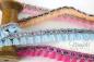 Preview: ♥1 Mtr. Pailletten Mini Quastenborte - zweifarbig - Apricot/Schwarz ♥