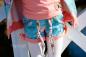 Preview: 0,5 MTR. ♥ BAUMWOLL STEPPSTOFF APRiCOT/ROSE MELIERT ♥
