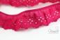 Preview: ♥1 Mtr. Wäschespitze gerüscht -  5cm - PINK ♥