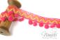 Preview: 1 MTR. ♥ Bommelborte INCABAND - PINK - 35mm ♥