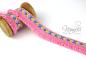 Preview: ♥1 Mtr. IBiZA Style Fransenborte RoSA - 2,5cm ♥