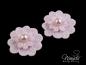 Preview: 1 Stck. ♥Spitze Blumen Applikationen mit Perle - RoSA - 4cm ♥
