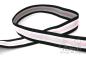 Preview: 1 MTR. CONTRAST STRIPES - RoSA-WeiSS-SCHWARZ - 2,5cm - elastisch