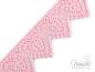 Preview: 1 MTR. HERZ KLÖPPEL;- ÄTZSPITZE ROSA - 3,5cm