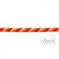 Preview: 1 MTR. ♥ XXL Gedrehte Hoodie RoT/GeLB/ORanGE  meliert - 12mm ♥