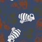 Preview: 0,5 MTR. ♥  TEDDY MINI BAUSTELLE NAVY  ♥