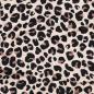 Preview: 0,5 MTR. ♥ LEO SMILEY BEIGE KOMBI - FRENCH TERRY ♥