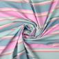Preview: 0,5 MTR. ♥ CANDY STRIPES STREIFEN ROSA JERSEY