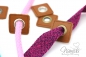 Preview: 1 STÜCK KuNSTLEDER ÖSEN Patch ROSA - 8mm - NICKEL